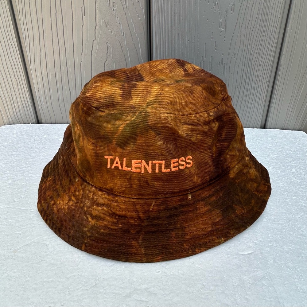 Talentless Bucket Hat Cotton Desert Hues Earthy Tone Embroidered Logo Streetwear - Picture 1 of 5
